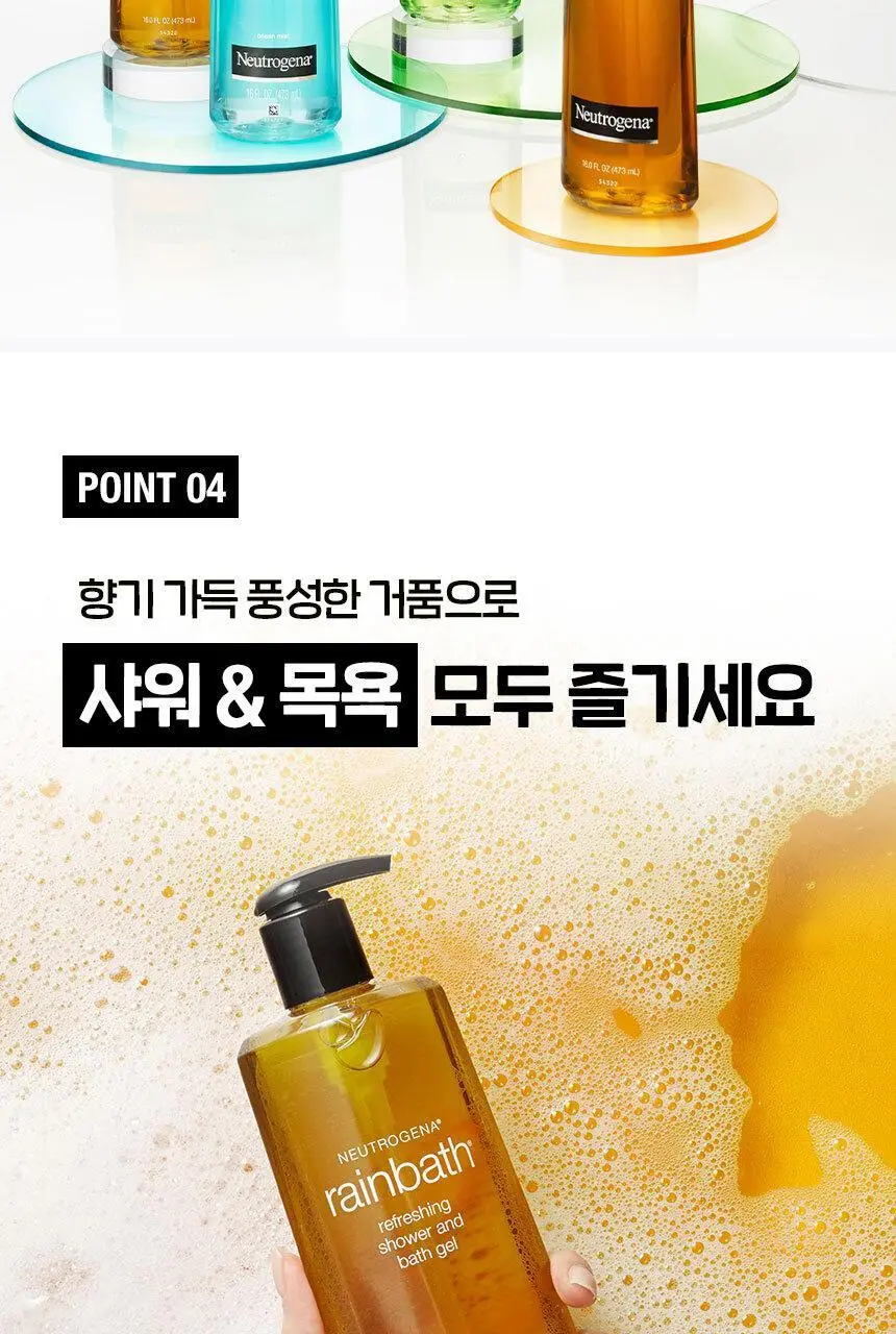 [우디앰버향] 뉴트로지나 레인바스 오리지널 엠버 바디워시 473mL 상세페이지 8
